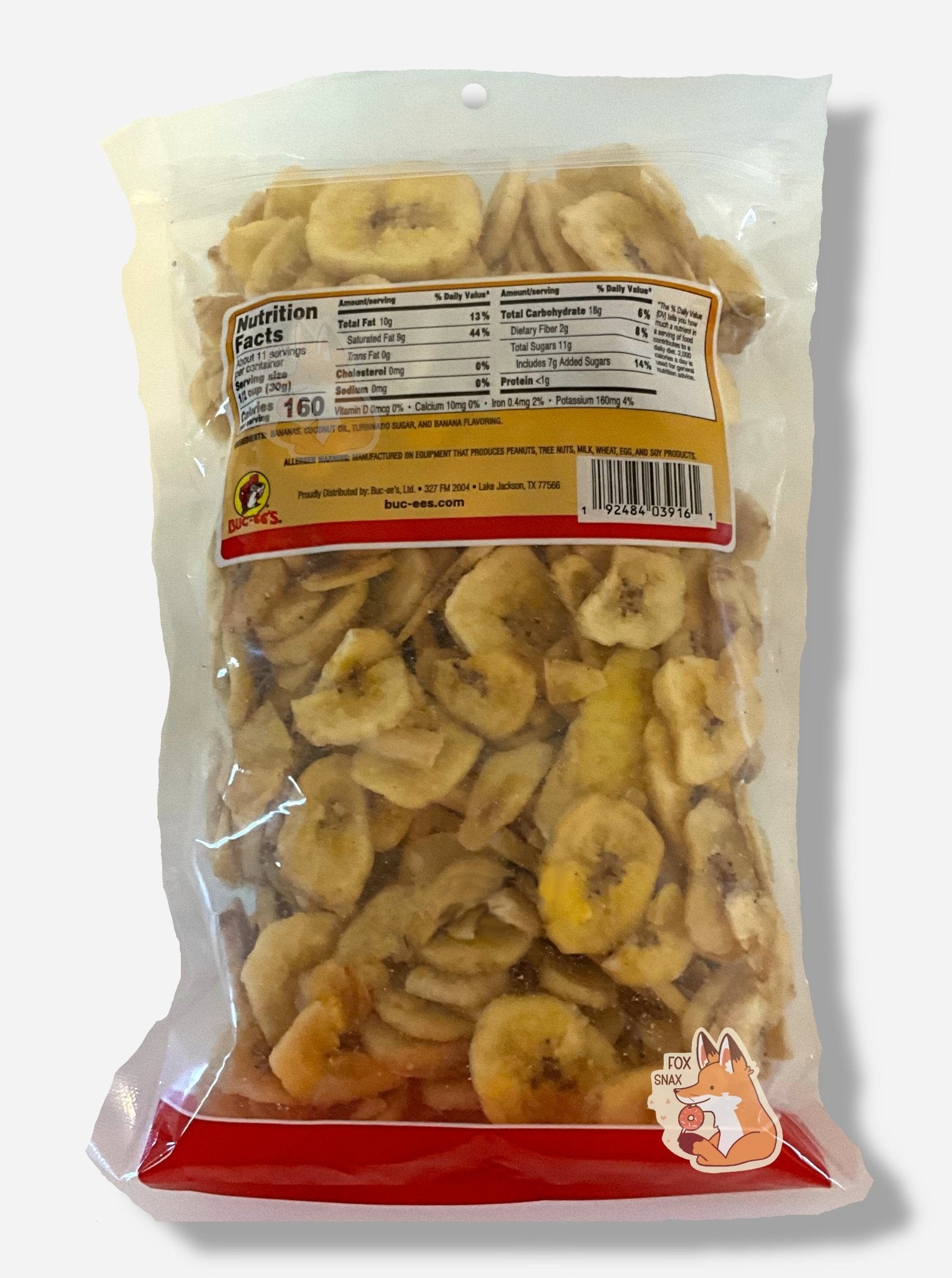 Buc - ee's Sweetened Dried Banana Chips - themonogram manor 