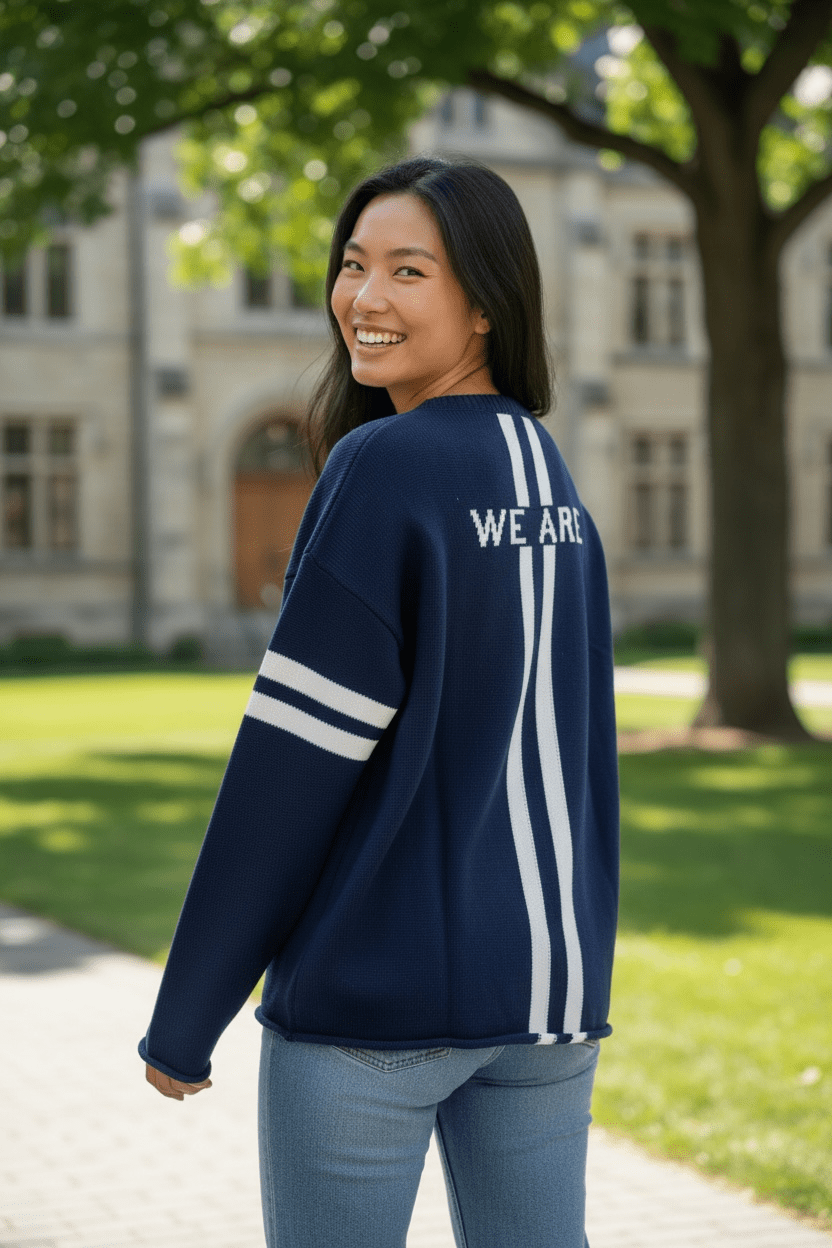 Penn State Long Sleeve – 'We Are' Navy Design - themonogram manor 