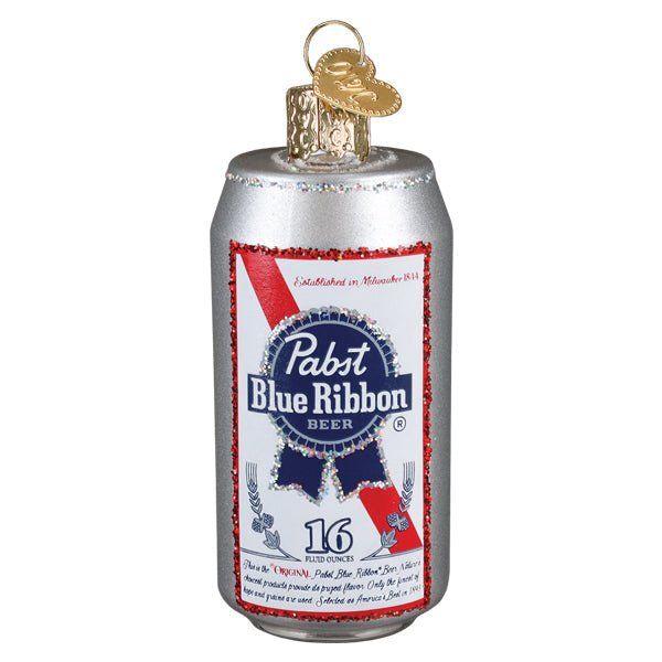 Pabst Blue Ribbon Beer Can Ornament - themonogram manor 