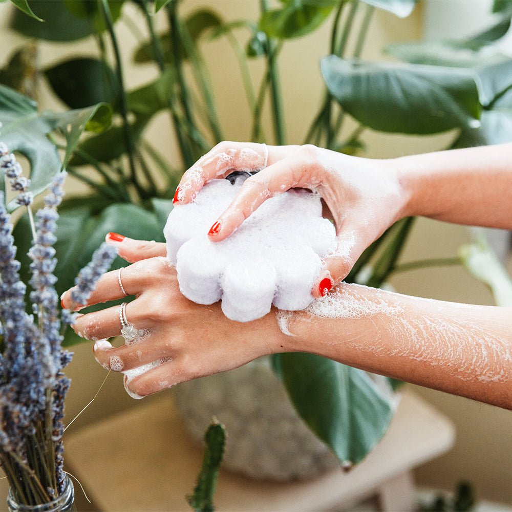 French Lavender Wild Flower Bath Sponge - themonogram manor 