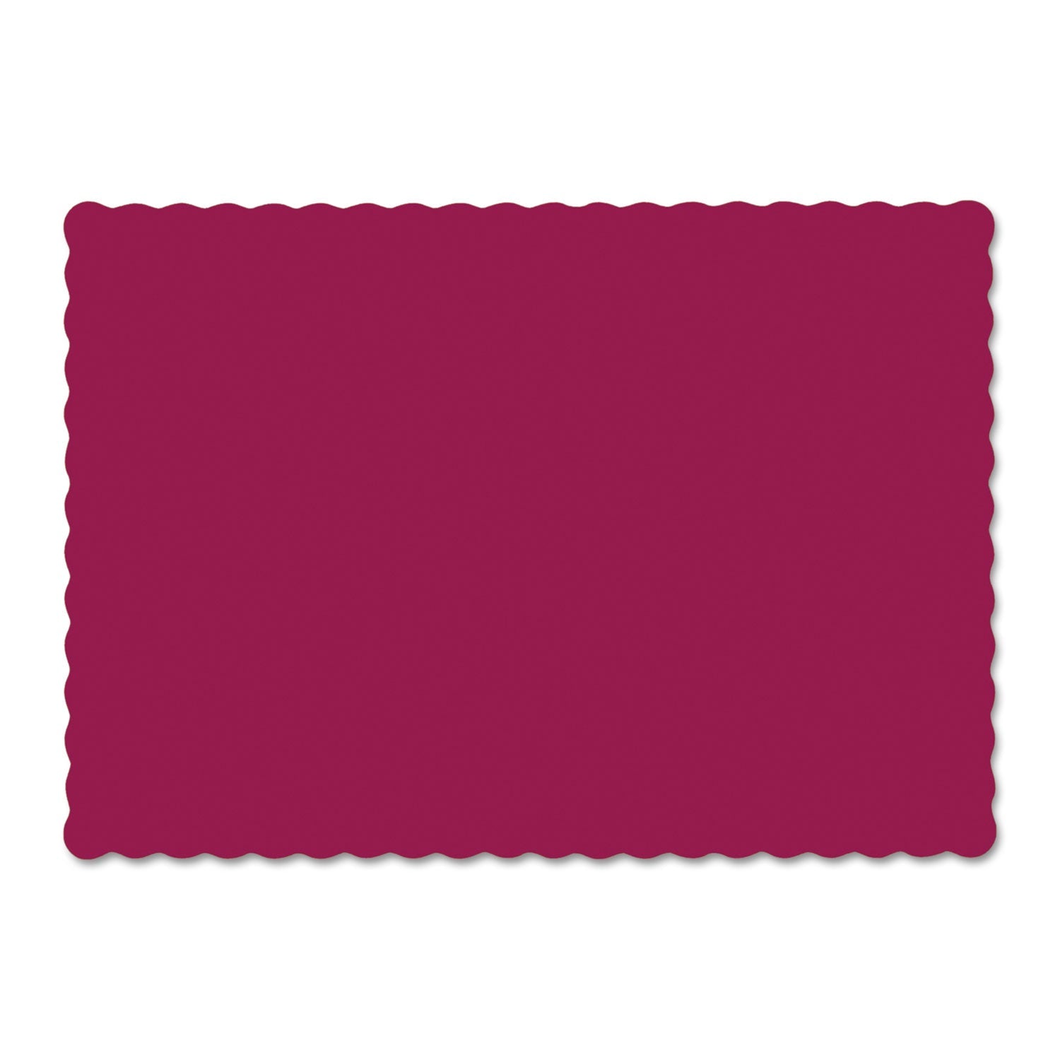 Hoffmaster Solid Color Scalloped Edge Placemats, 9.5 x 13.5, Burgundy, 1,000/Carton - themonogram manor 