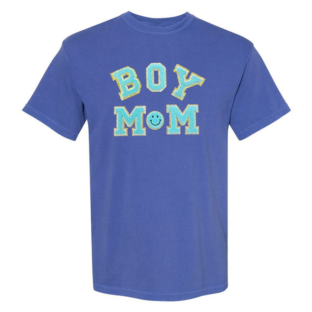 Boy Mom Letter Patch T-Shirt - themonogram manor 
