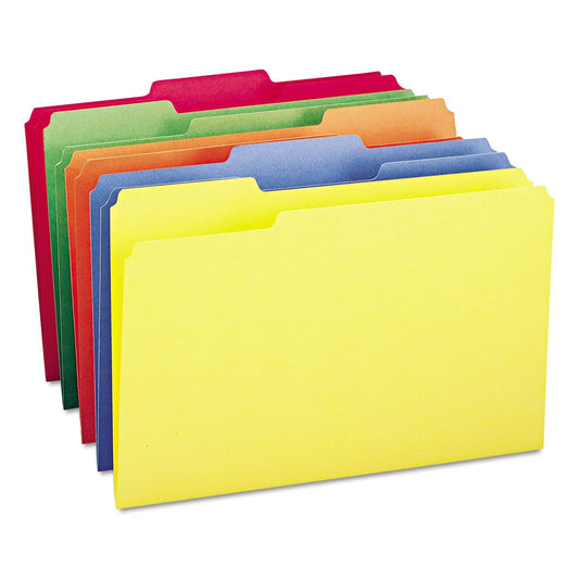 Smead Colored File Folders, 1/3 - Cut Tabs: Assorted, Legal Size, 0.75" Expansion, Assorted Colors, 100/Box - themonogram manor 