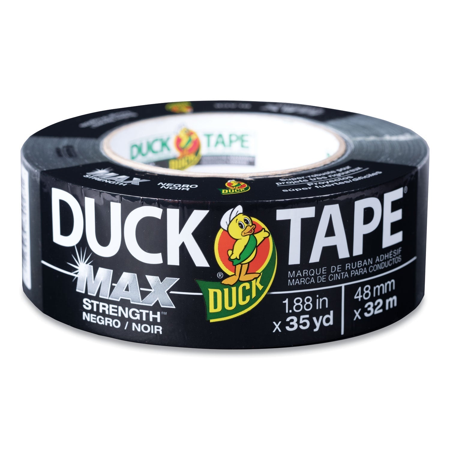 Duck MAX Duct Tape, 3" Core, 1.88" x 35 yds, Black - themonogram manor 
