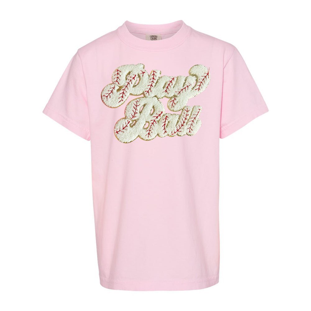 Kids Play Ball Letter Patch T-Shirt - themonogram manor 