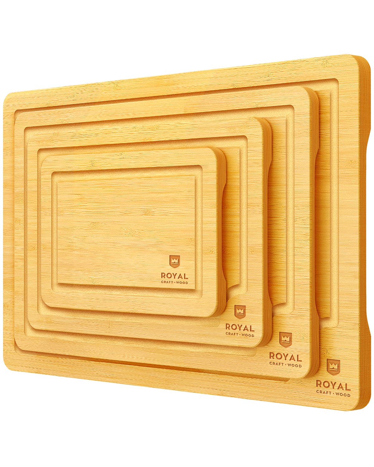 Cutting Board Set of 4, Bamboo - themonogram manor 