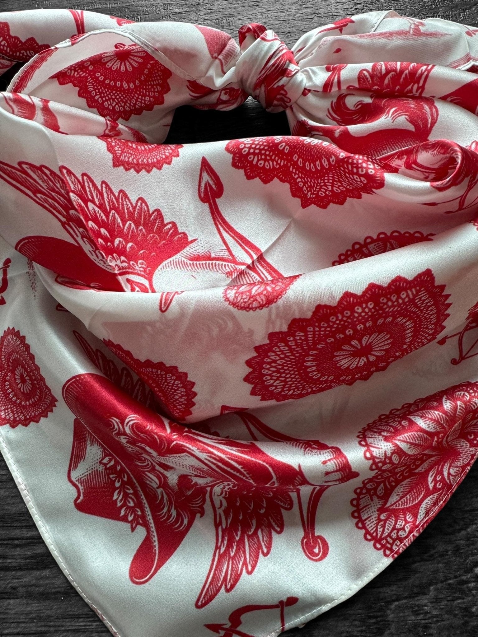 100% Silk Wild Rag “Cowboys Best Friend” by Double B Wild Rags Cowdog sketch’s on beige Corgi Frenchie Golden Retriever Jack Russel - themonogram manor 