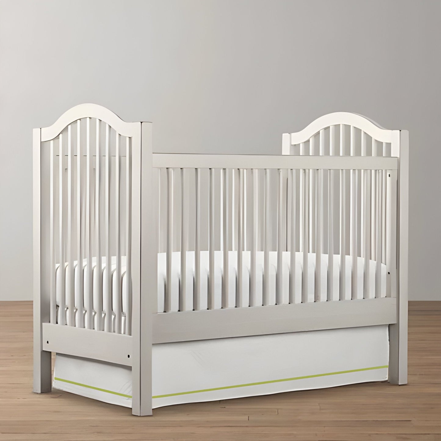 Single Embroidery Cotton Crib Skirt - themonogram manor 