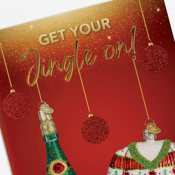 Jingle On Christmas Card - themonogram manor 