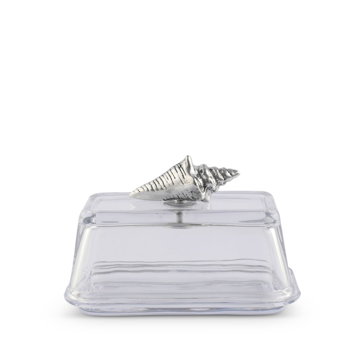 Glass Butter Dish - Shell - themonogram manor 