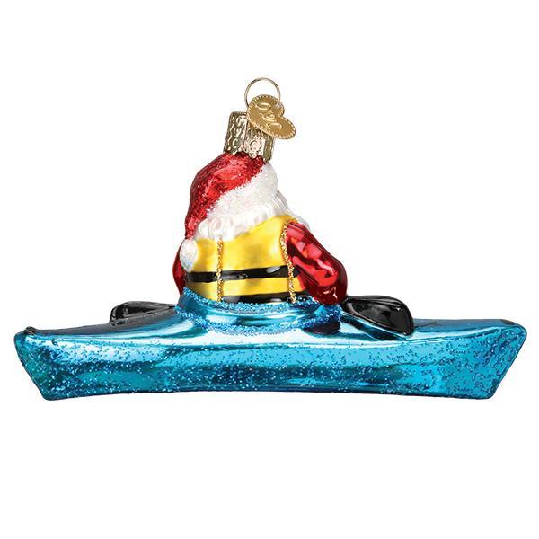 Santa In Kayak Ornament - #themonogram manor #