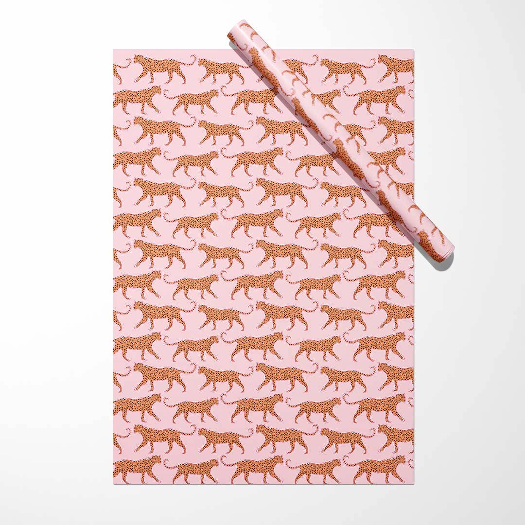 Tiger Leopard Sheet | Gift Wrapping Sheet | Gift Wrap Paper - themonogram manor 