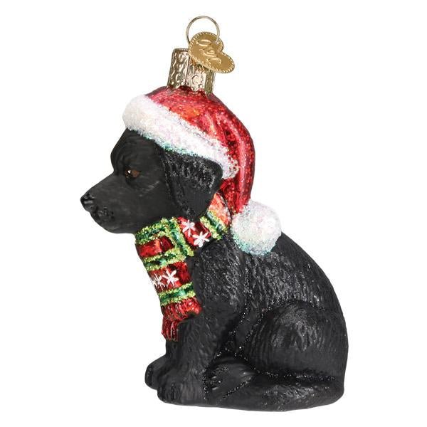 Holiday Black Labrador Puppy Ornament - themonogram manor 