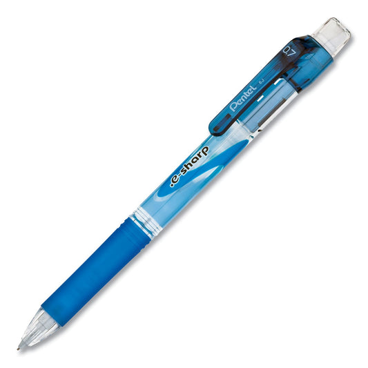 Pentel .e - Sharp Mechanical Pencil, 0.7 mm, HB (2.5), Black Lead, Blue Barrel, Dozen - themonogram manor 