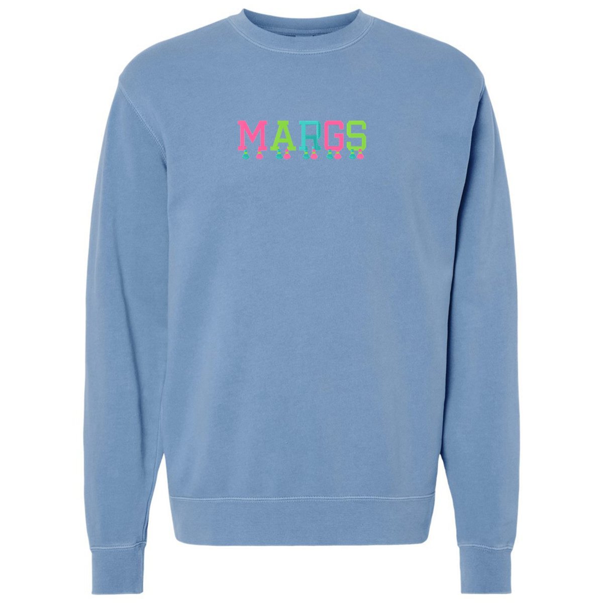 Embroidered Tasseled 'Margs' Cozy Crew - themonogram manor 