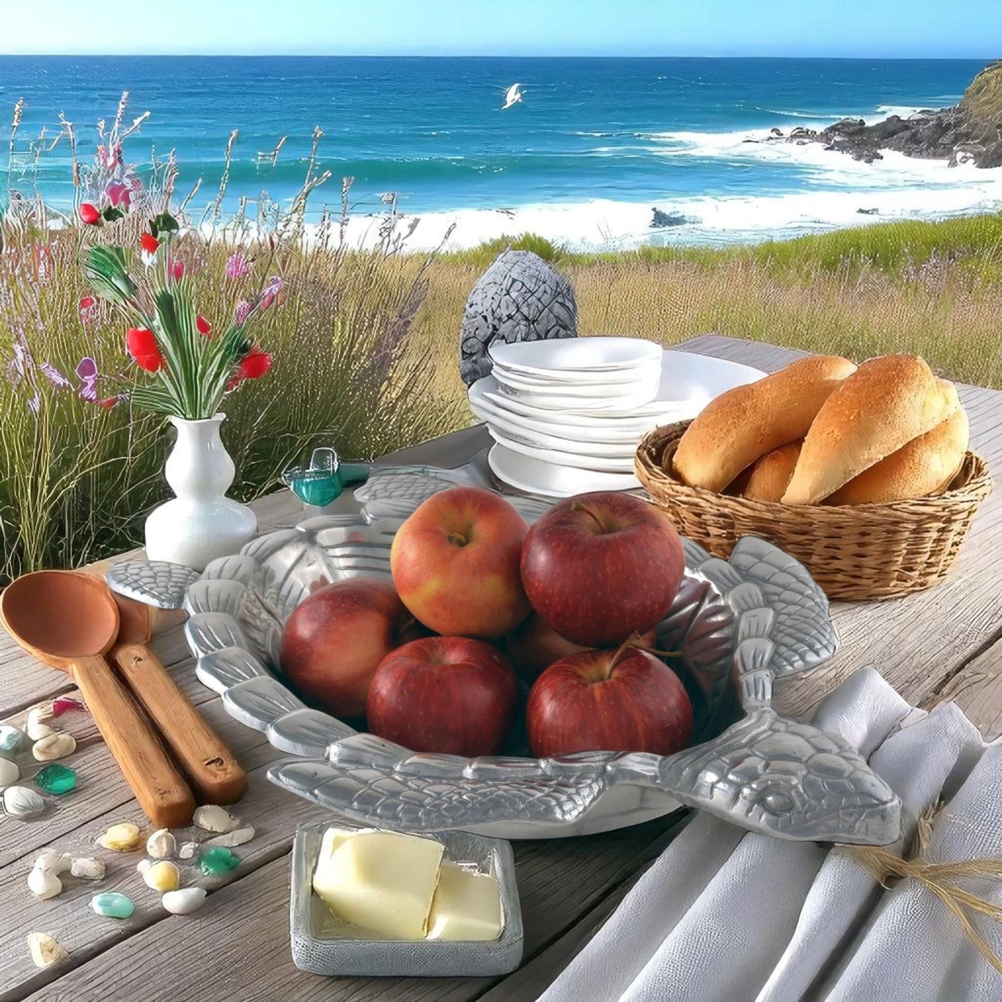 Sea Turtle Oval Bowl - themonogram manor 