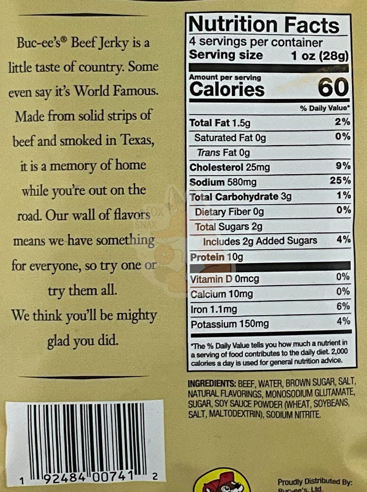 Buc - ee's Bohemian Garlic Beef Jerky - themonogram manor 