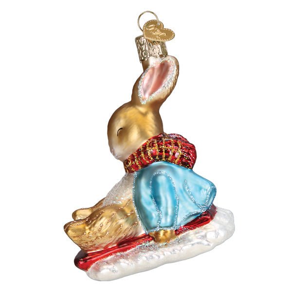 Peter Rabbit On Sled Ornament - themonogram manor 