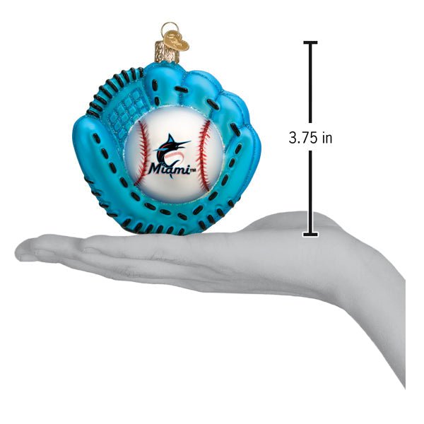 Marlins Baseball Mitt Ornament - themonogram manor 