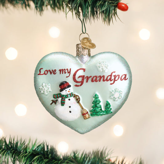 Grandpa Heart Ornament - themonogram manor 