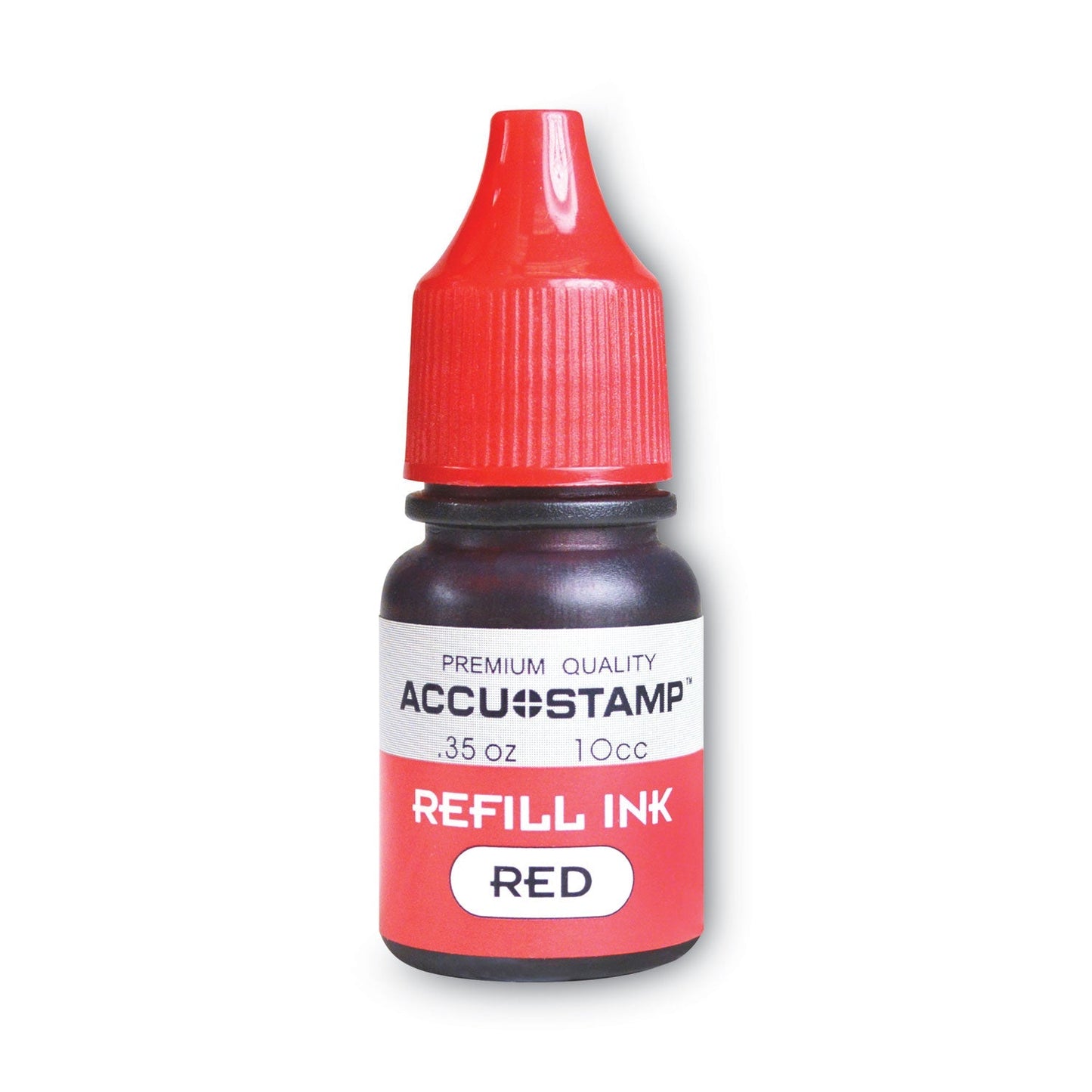 COSCO ACCU - STAMP Gel Ink Refill, 0.35 oz Bottle, Red - themonogram manor 