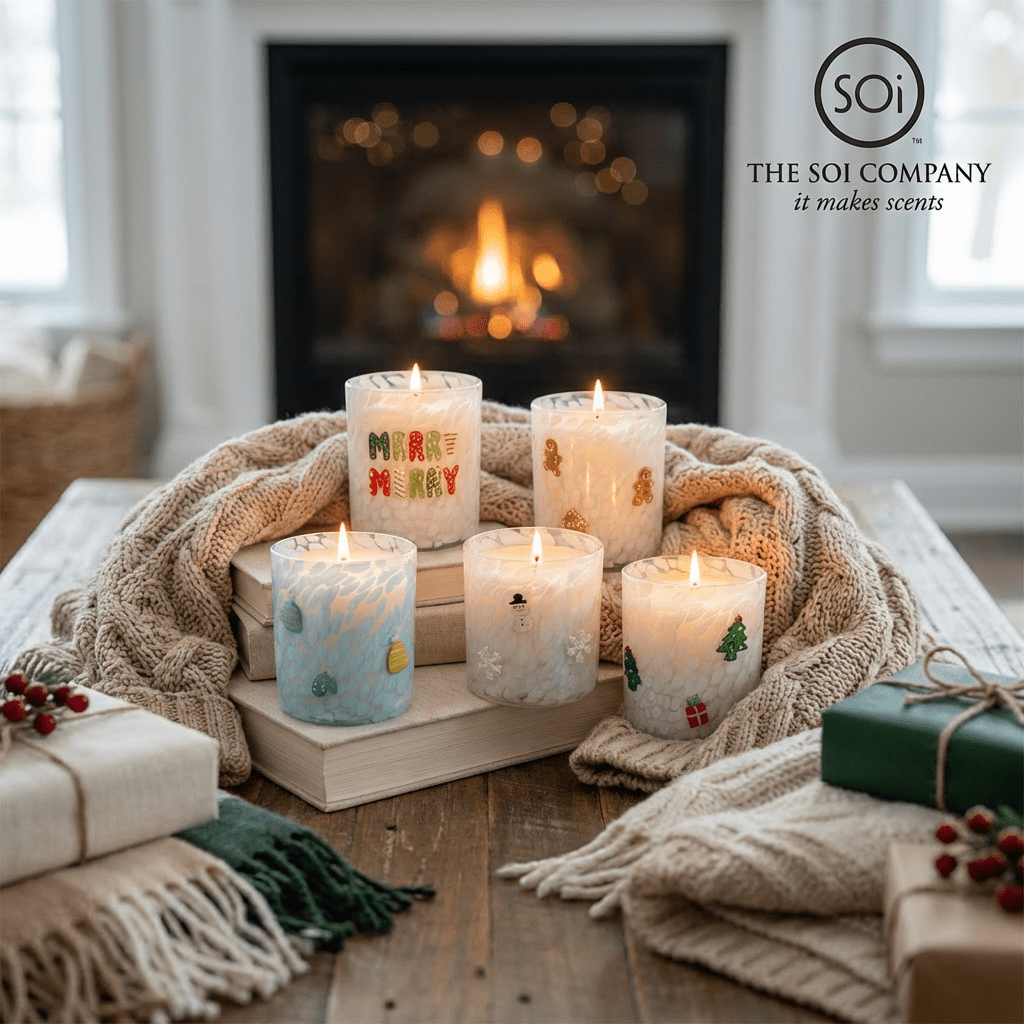 Peppermint & Candycane 12oz Icon Candle - themonogram manor 
