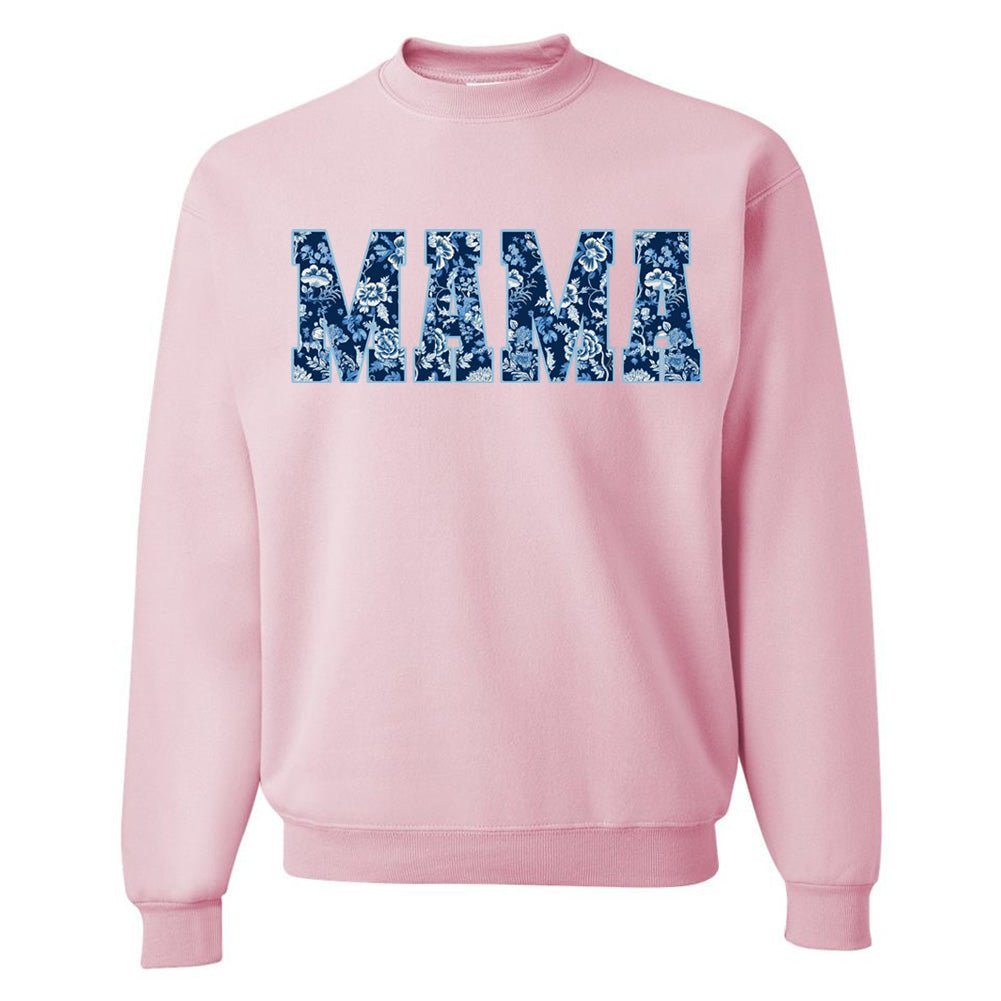 'Blue & White Chinoiserie 'Mama' Crewneck Sweatshirt - themonogram manor 