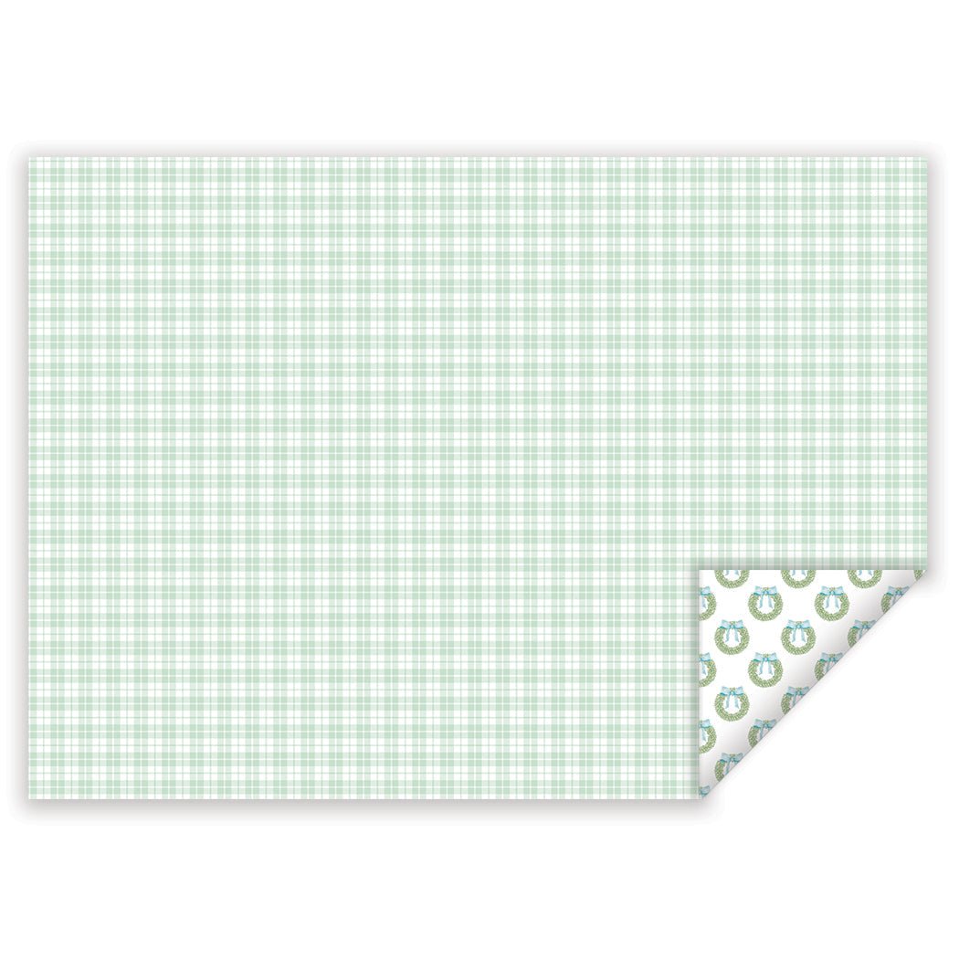 watercolor wreath wrapping paper - themonogram manor 