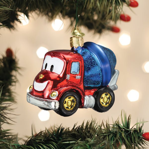 Cheerful Cement Truck Ornament - themonogram manor 