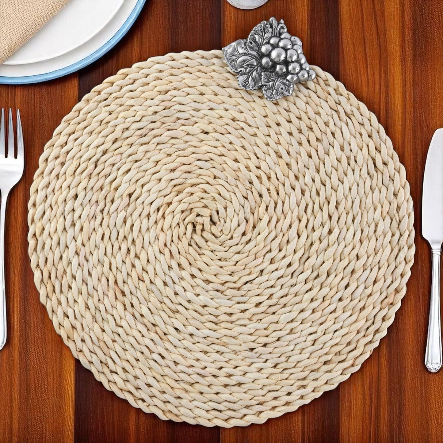 Grape Twisted Seagrass Placemats - set of 4 - themonogram manor 