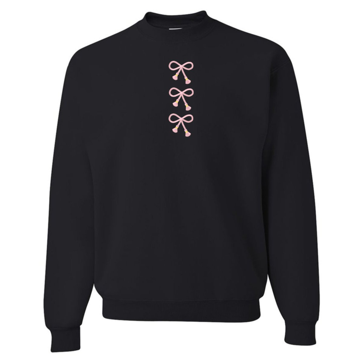 Embroidered Tasseled 'Bows' Sweatshirt - themonogram manor 