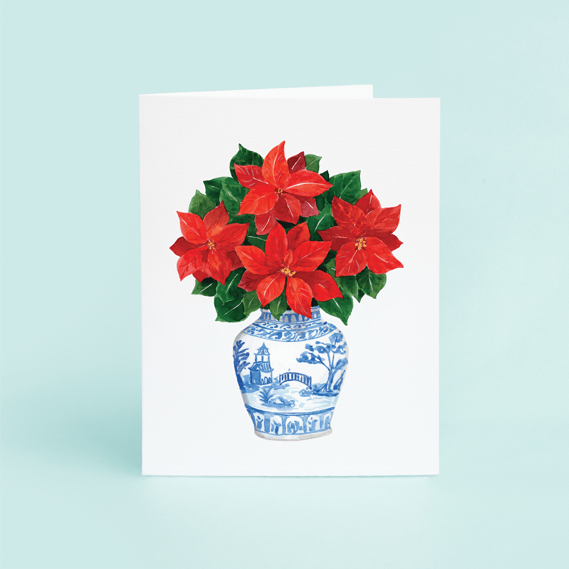 Chinoiserie Poinsettias - themonogram manor 