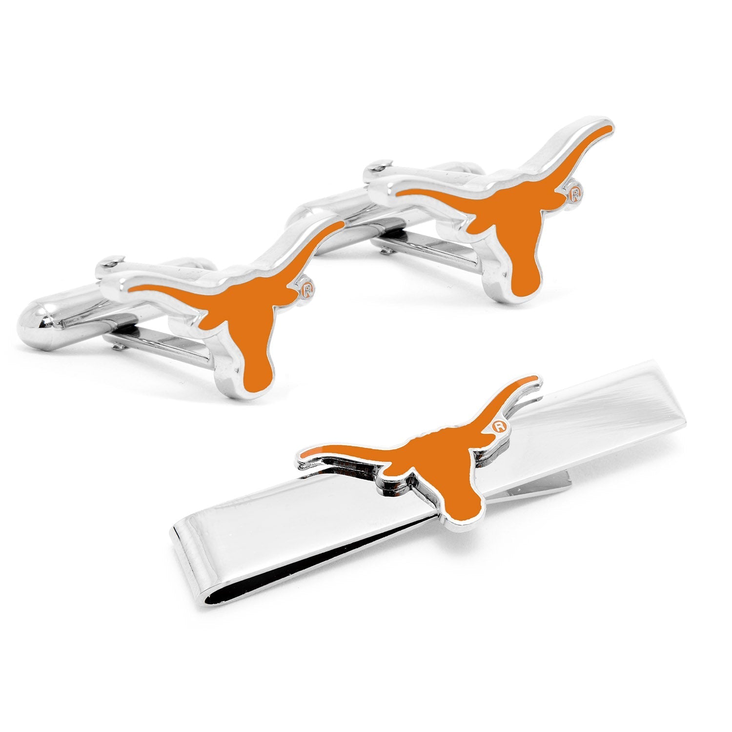 NCAA Texas Longhorns Cufflinks and Tie Bar Gift Set - themonogram manor 