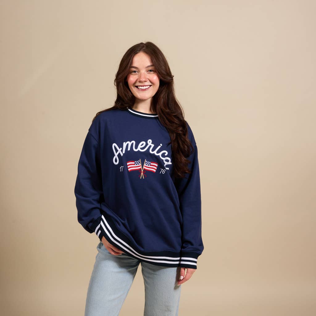 Oversized Crew–America - themonogram manor 