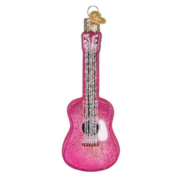 Glittered Glam Guitar Ornament - themonogram manor 