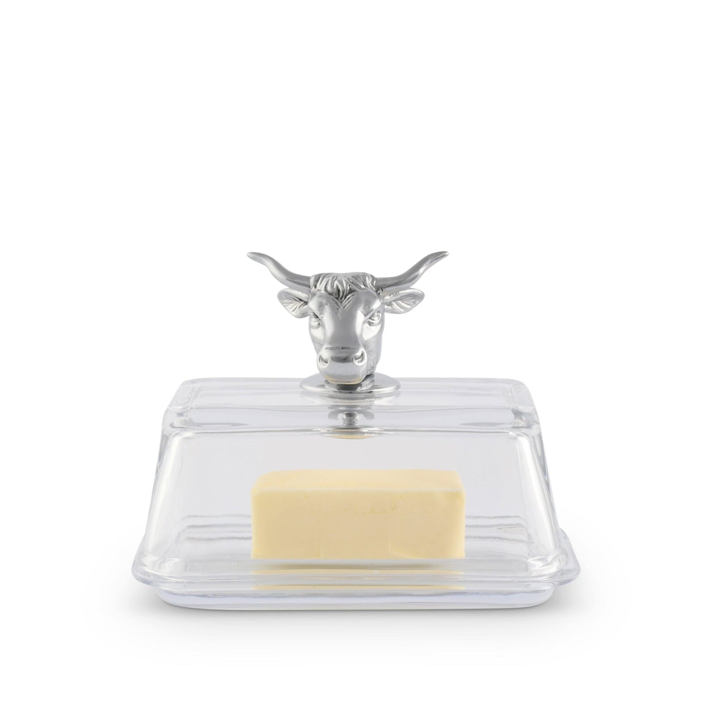 Glass Butter Dish - Cow - themonogram manor 