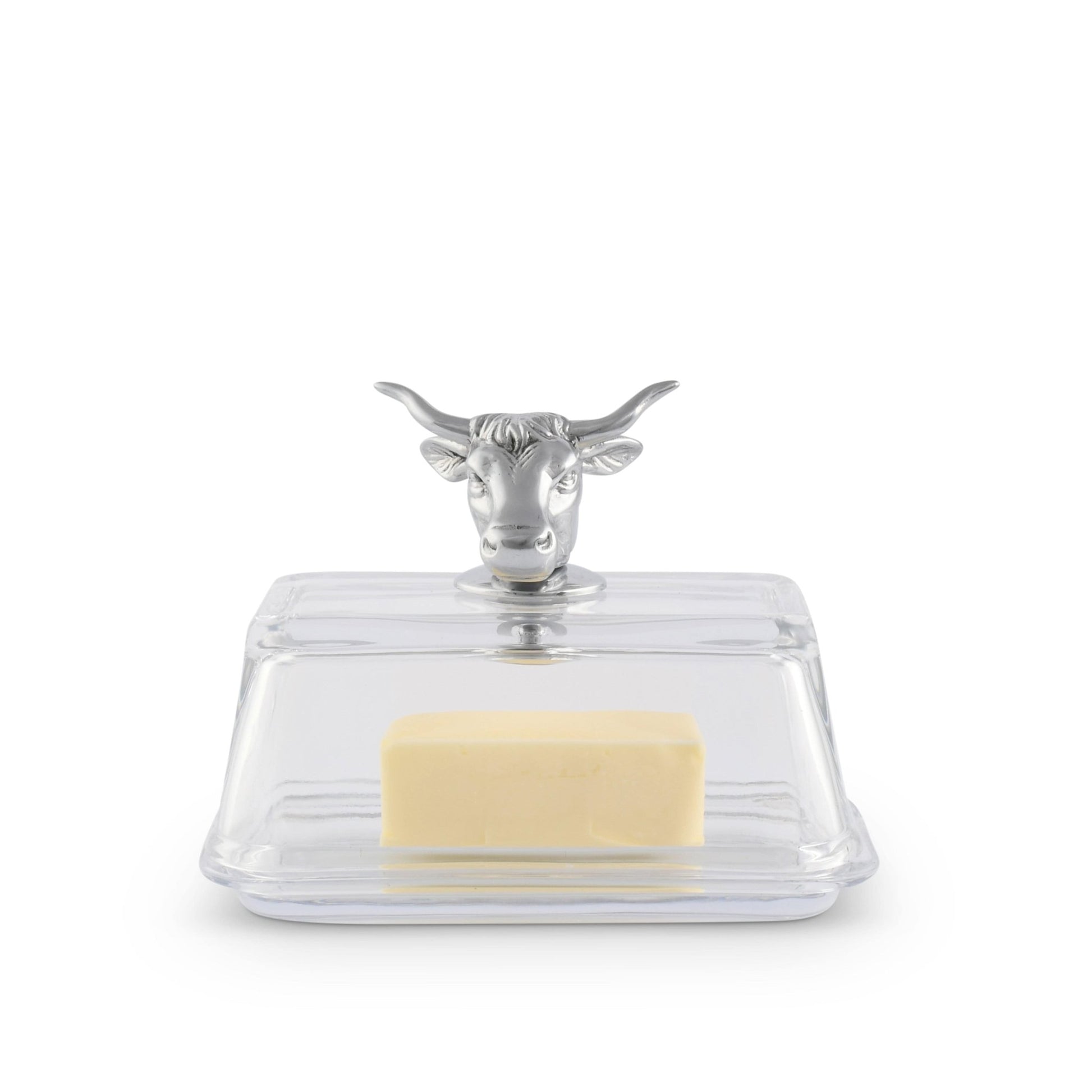 Glass Butter Dish - Cow - themonogram manor 