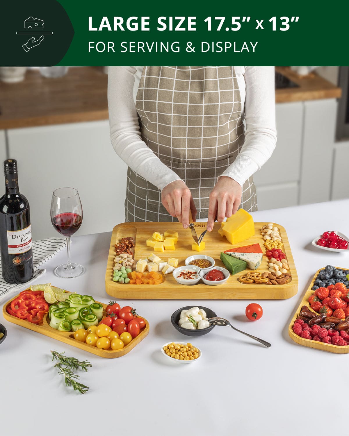 Cheese Board Set with Side Trays - themonogram manor 