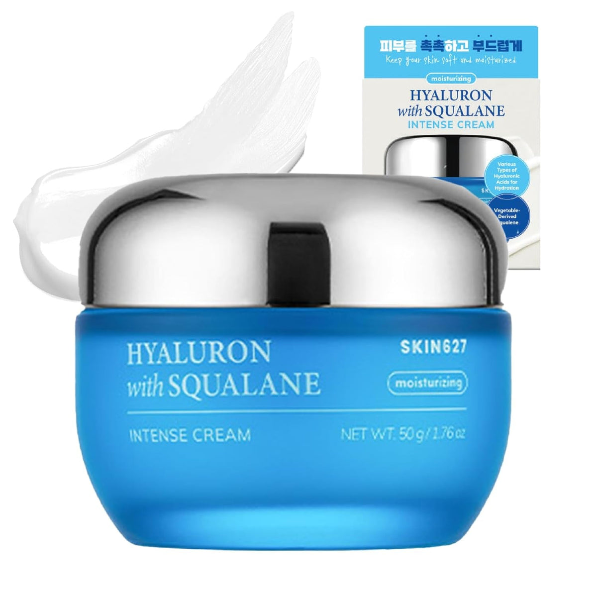 SKIN627 Daily Face Moisturizer, Face Cream, Facial Cream 1.76 Oz Korean Skin Care Korean Moisturizer (Hyaluron with Squalane) - themonogram manor 