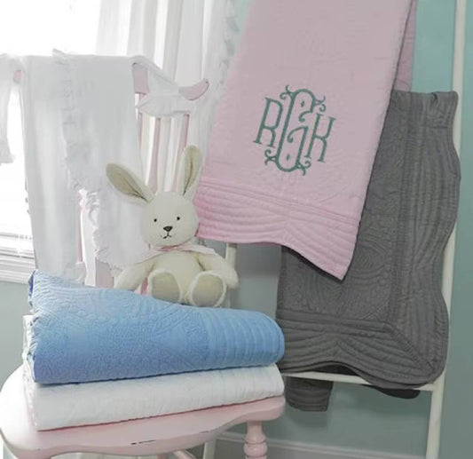 Heirloom Quilt - Baby Quilt Blanket Monogram - themonogram manor 