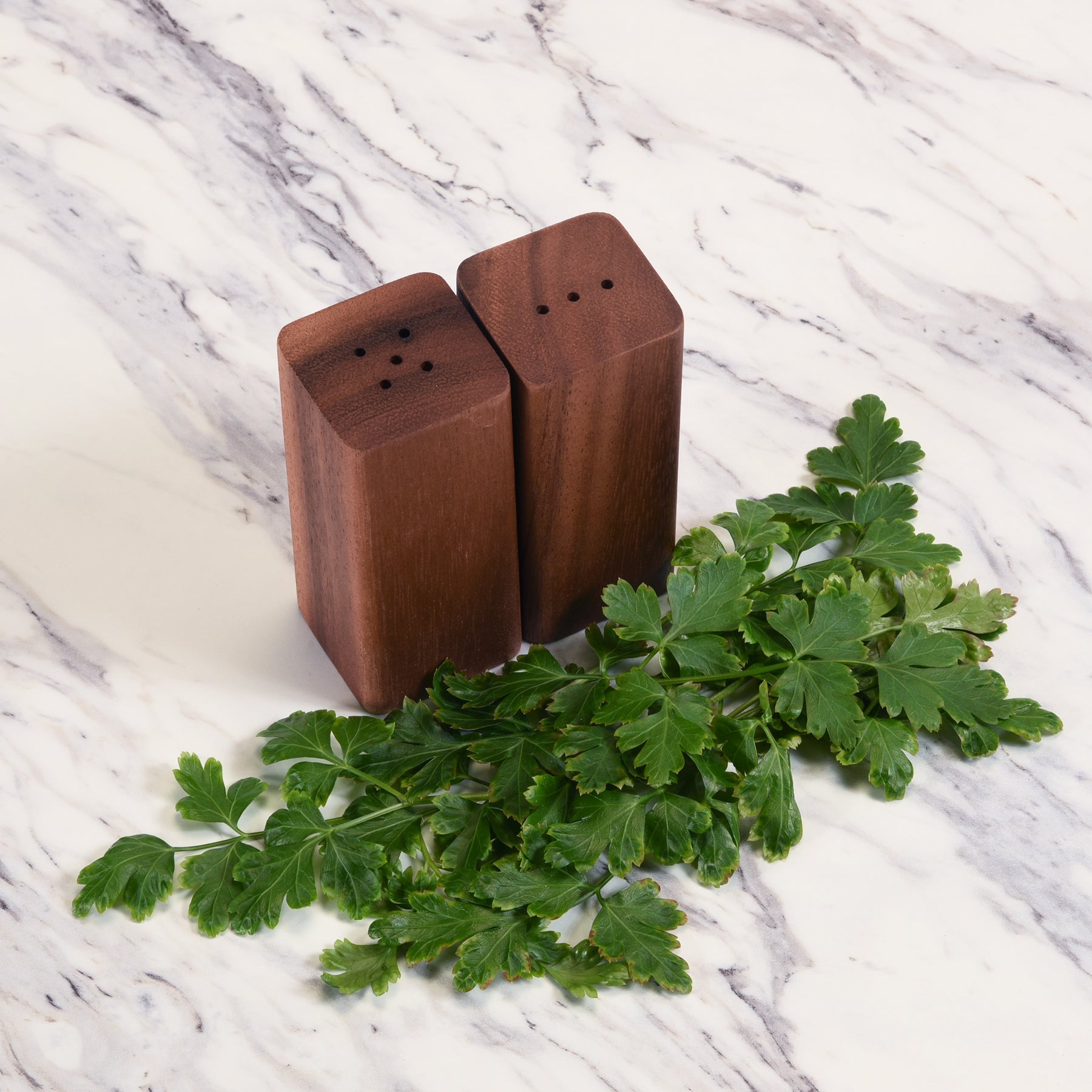 Salt & Pepper Shakers on an Acacia Wood Base - themonogram manor 