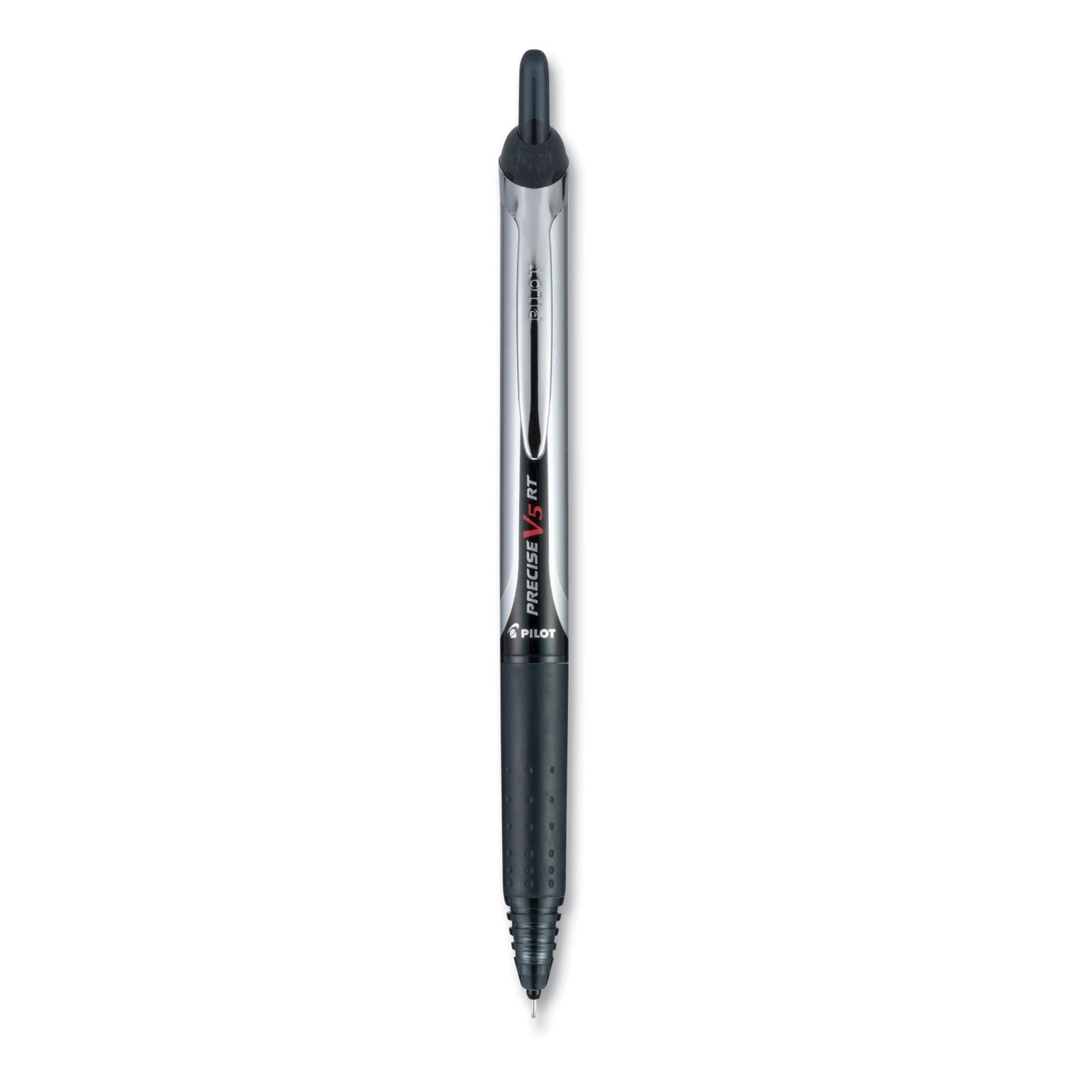Pilot Precise V5RT Roller Ball Pen, Retractable, Extra - Fine 0.5 mm, Black Ink, Black Barrel, 30/Pack - themonogram manor 