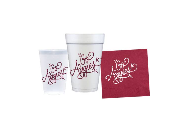 Go Aggies! | Game Day Cups & Napkins (All) - themonogram manor 