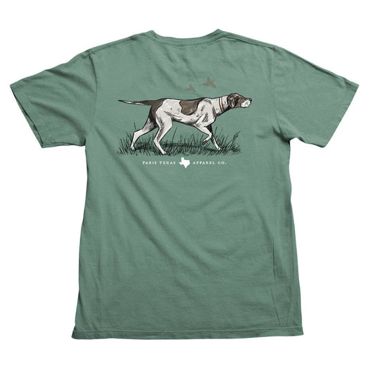 Pointer Hunting Dog Pocket T-Shirt - Pine - themonogram manor 