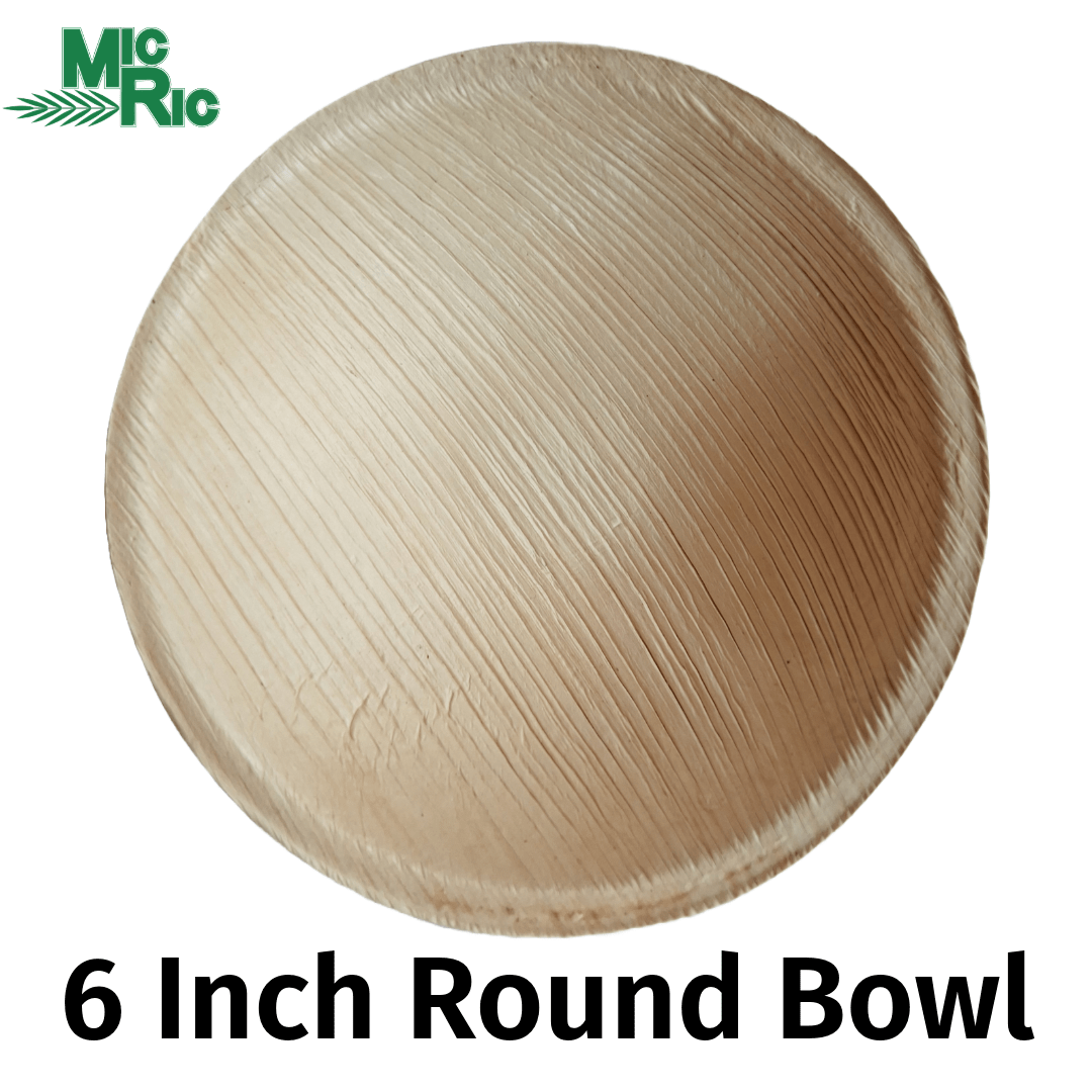 Palm Leaf 6 Inch Round Bowl (600 Pack) - themonogram manor 
