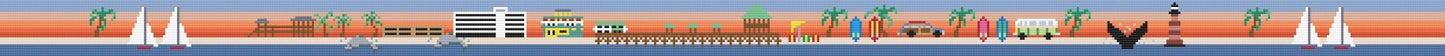 Folly Beach Sunrise Hand - stitched Needlepoint - themonogram manor 