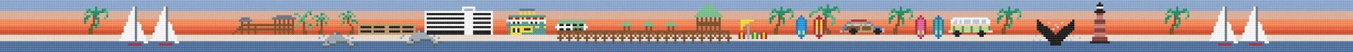 Folly Beach Sunrise Hand - stitched Needlepoint - themonogram manor 