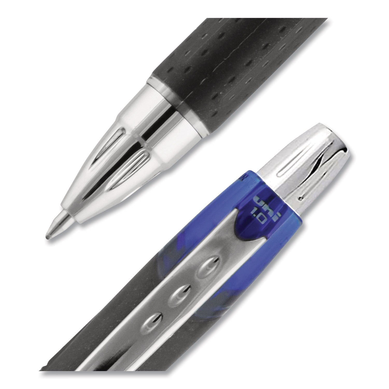 uniball Jetstream Retractable Ballpoint Pen, Bold 1 mm, Blue Ink, Black Barrel - themonogram manor 