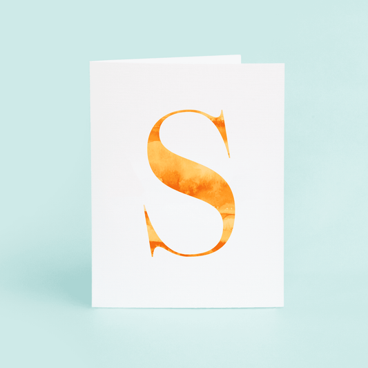S Folded Card - themonogram manor 