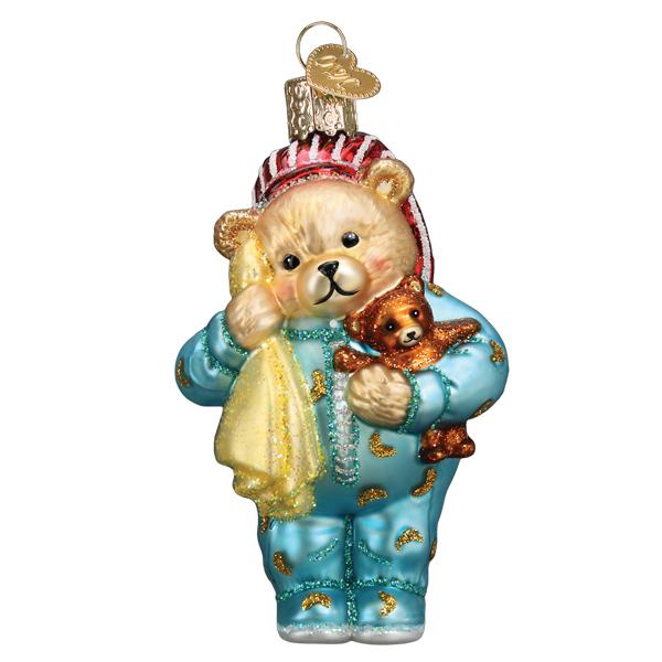 Bedtime Teddy Bear Ornament - themonogram manor 
